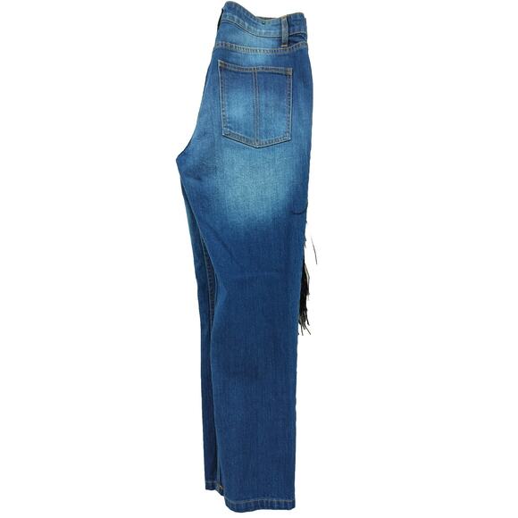 Hellessy Women's Bloomfield Fringe Trim Straight Jeans Size 4 - Picture 7 of 10